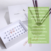 Boîtes à flacons de peptides avec couvercle et base, emballage cadeau de beauté, logo personnalisé, boîte rigide de luxe pour soins de la peau avec fermeture magnétique