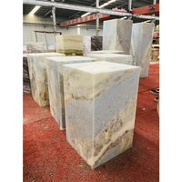 Newstar Onyx Würfel-Sockel Hellblauer Jade Couchtisch Ausstellungsständer Naturstein Marmor Onyx Podest