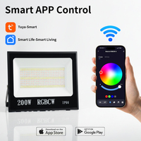 Projecteur LED Extérieur RVBCW Couleur avec Télécommande, Éclairage Paysager Dimmable, Lampe de Lavage Murale pour Lumières de Noël