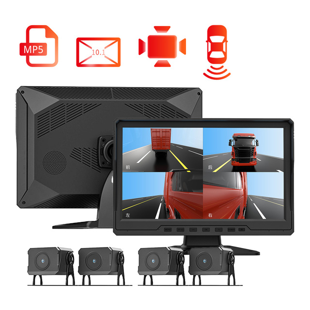 AI Truck Dashcam 1080P 4-Channel IPS BXD Blind Spot System Rear View Camera Car Black Box H.264 Video Recorder Parking Monitor 1