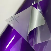 Film de protection de voiture violet brillant effet bonbon PET 122 microns, autocollants en feuille, revêtement automobile personnalisé, décalcomanie sans bulles d'air
