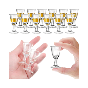 CHENGU Classic Mini Juego de vasos de chupito 12 piezas 0,4 OZ/media onza copas de vino cordiales transparentes para uso en <span class=keywords><strong>Hotel</strong></span> para whisky Tequila Spirits - Product Image 1