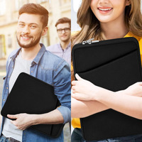 Funda Delgada para Portátil de 15-15.6 Pulgadas, Compatible con MacBook, Funda Vertical de Poliéster con Bolsillo L15