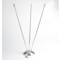 Drapeau de bureau réglable en acier inoxydable avec base ronde portable pour promotion intérieure et affichage de fanions (personnalisable)