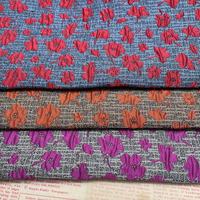 Kain Jacquard Brokat Bunga Mawar 3D Berkualitas Tinggi 100% Poliester Tenun Kustom untuk Gaun