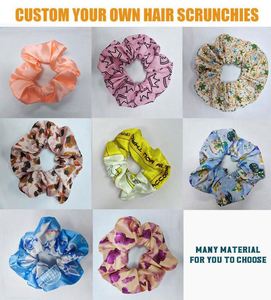 Scrunchies personnalisés avec logo, accessoires en tissu, élastiques pour cheveux, attaches pour cheveux en soie - Product Image 5