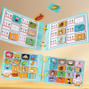 Lumières éducation précoce dessin animé autocollant livre calme occupé pastable jouet éducatif pour enfants livres d'images - Product Image 4