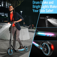 Scooter Eléctrico Plegable de Dos Ruedas con Motor sin Escobillas y Aplicación, Disponible en Almacenes de EE. UU./Reino Unido/UE