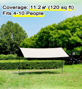 Black rubber camping <b>canopy</b>, <b>sun</b> protection, camping, picnic, heat insulation, rainproof, sunshade, team-building - Product Image 1