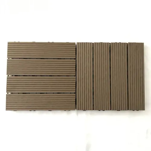 木製プラスチック複合デッキDIYタイルインターロックテラスWPCデッキタイル