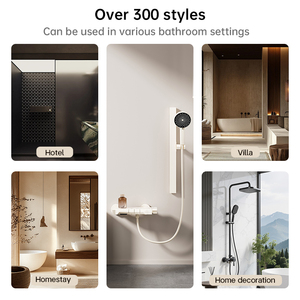 Set Doccia Moderno in Alluminio <span class=keywords><strong>Bianco</strong></span> 3019, Miscelatore a Parete con Doccetta, Alta Qualità, Economico, per Casa e Hotel - Product Image 5