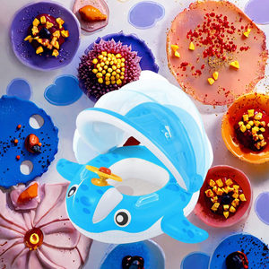 Trẻ sơ sinh & bé hồ bơi bơm hơi Float với có thể tháo rời mặt trời bảo vệ bóng nước vui chơi giải trí cơ sở dù để che nắng cho trẻ sơ sinh trẻ mới biết đi - Product Image 3