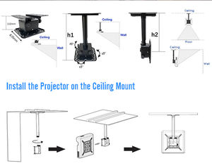 Écran de projection de cinéma Vtex, type <span class=keywords><strong>plafond</strong></span> <span class=keywords><strong>suspendu</strong></span>, montage mural, <span class=keywords><strong>plafond</strong></span>, projecteur motorisé monté au <span class=keywords><strong>plafond</strong></span>, équipement monté au <span class=keywords><strong>plafond</strong></span> - Product Image 4
