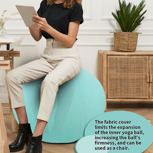 Funda <span class=keywords><strong>de</strong></span> Pelota <span class=keywords><strong>de</strong></span> Yoga <span class=keywords><strong>de</strong></span> Algodón Resistente y Cómoda para Entrenamiento <span class=keywords><strong>de</strong></span> <span class=keywords><strong>Pilates</strong></span> y Fitness, Fabricada por Zhensheng - Product Image 3