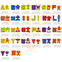 Jouets MST, 26 pièces, robots alphabet, figurines d'action, Alpha-Bots, lettres ABC éducatives, apprentissage préscolaire, jouet d'enseignement STEM pour la salle de classe