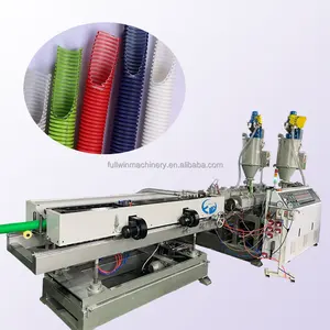 PVC HDPE Single Double Flexible Wall Reinforced Corrugated Electrical Conduit Duct Pipe Extrusion Making Machine