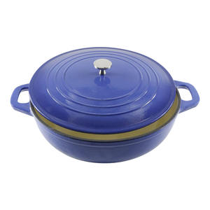 Nouveau design avancé ensemble de cuisson pré-assaisonné émail fonte four hollandais <span class=keywords><strong>creuset</strong></span> batterie de cuisine en fonte - Product Image 1