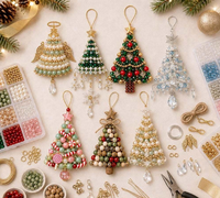DIY Perlen-Ornament-Set Weihnachtsbaum-Perlen-Set Personalisierte Handgemachte Weihnachtsdekoration Bastelgeschenk