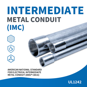 मेच इमैक अल्6 मानक एंसी 80.1 कठोर गैल्वेनाइज्ड स्टील नाली पाइप के 1/2 से 4 में विद्युत तार सुरक्षा के लिए - Product Image 1