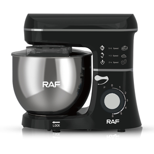 Robot culinaire multifonction RAF 1400W 3-en-1 avec bol en acier inoxydable de 8L, 6 vitesses, fonction Pulse et protection anti-éclaboussures - Product Image 4