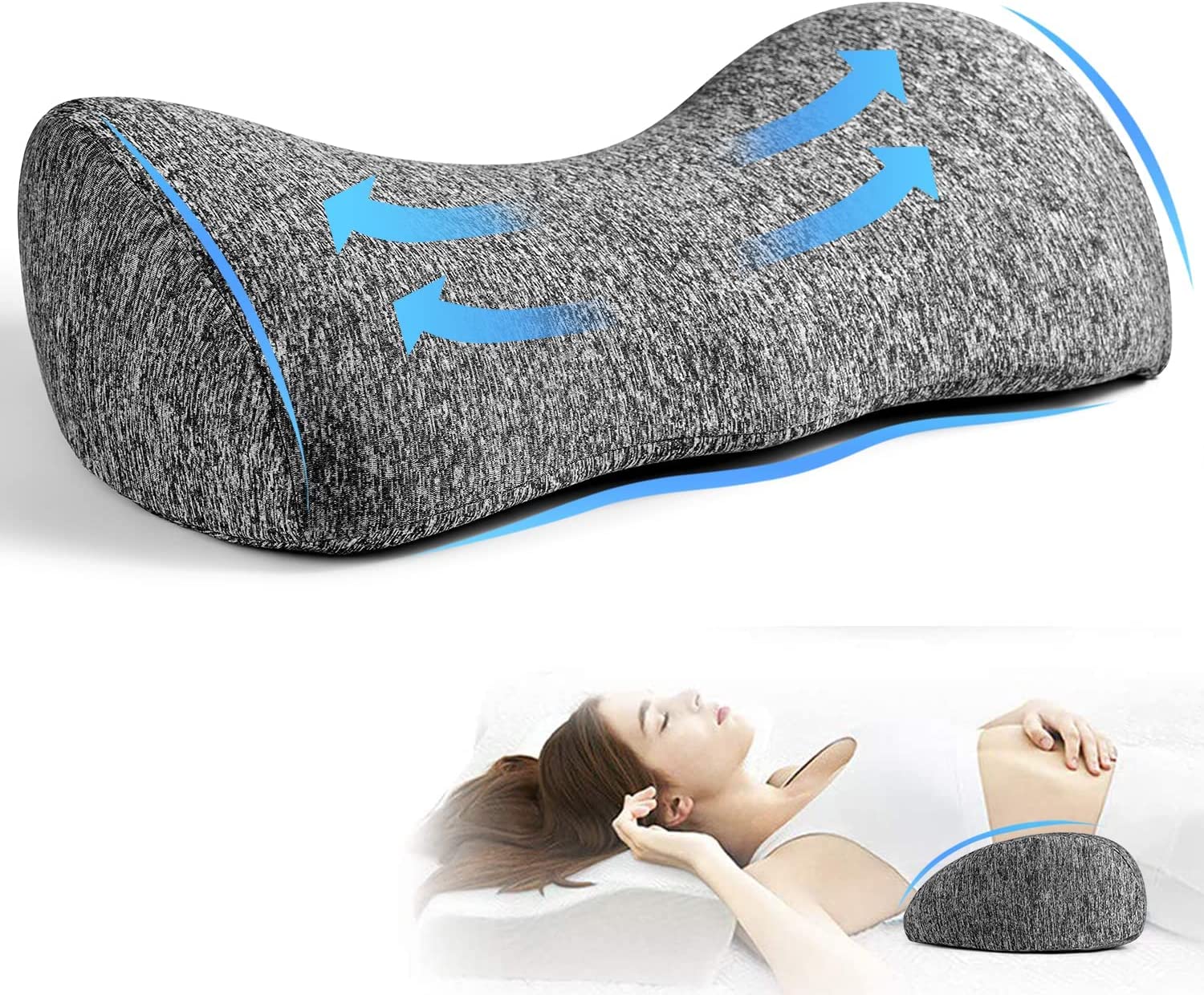 Подушка для поясницы с эффектом памяти, подушка для поддержки поясницы, подушка для обеденного перерыва, офисное кресло для сна