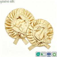 Bonnet de nuit en soie avec logo, plusieurs couleurs, différentes tailles, emballage personnalisé, boîte cadeau de luxe en soie de mûrier pour femmes