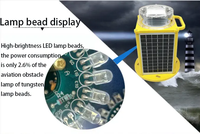 Balise d'indication d'obstacles solaires à intensité moyenne, lumière d'obstruction aérienne synchronisée GPS pour lampe de signalisation d'aéroport