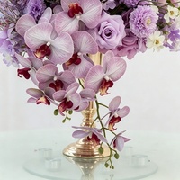 Arrangement floral artificiel élégant et luxueux en soie, orchidée papillon, de haute qualité, décoration de centre de table de mariage