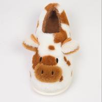 Mignonnes Pantoufles Vache pour Femmes Hiver Épaissies Chaussons Maison Chauds Antidérapants à Semelle Épaisse