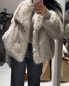 공장 직영 유행 겨울 플러시 고품질 퍼 코트 인조 퍼 따뜻한 코트 여성용 퍼 코트 - Product Image 1