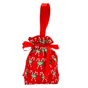 Pochette à cordon personnalisée écologique, mini, pour cadeaux de Noël, emballage de café et de thé, shopping de Noël - Product Image 3