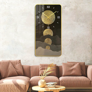 Pintura de porcelana de cristal de lujo moderna, decoración de <span class=keywords><strong>entrada</strong></span> de puesta de sol abstracta, impresión Digital, retrato al óleo, lienzo enmarcado - Product Image 3