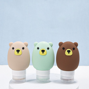 Adorabile Contenitore a Tubo con Disegno Cartoon, Bottiglia da Viaggio Portatile in Silicone a Forma di Orso - Product Image 2