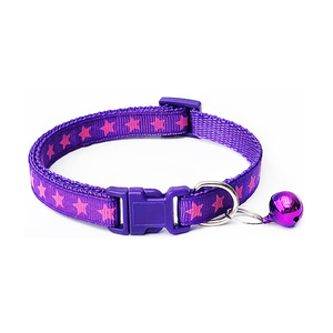 Fabricante de China, venta al por mayor, personalizado, multicolor, patrón de estrellas, <span class=keywords><strong>Cool</strong></span> Pet, perro, gato, <span class=keywords><strong>Collar</strong></span> protector con campana - Product Image 4