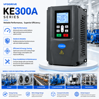 Convertisseur de fréquence monophasé/triphasé KE300A 220V-380V avec écran LCD pour applications professionnelles de moteurs