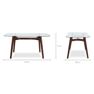 Kitchen with <strong>Oak</strong> Legs Dining <strong>Table</strong> <strong>Top</strong> Glass Dining <strong>Table</strong> - Product Image 4