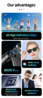 Gafas de sol inteligentes Auriculares inalámbricos IP67 Carga magnética impermeable Control de voz táctil Asistente de IA para llamadas Música