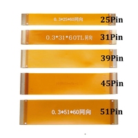25 31 39 45 51 Pin 0,3mm Adaptador de conector de placa de extensión de paso con FFC FPC Cable plano flexible Longitud 60mm