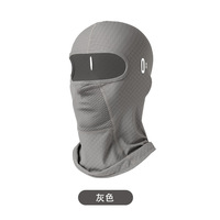 Cagoule de cyclisme avec trou pour lunettes, masque intégral de moto, protection solaire, en soie glacée, couvre-chef de motard respirant