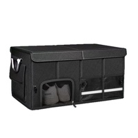 Organisateur de voiture pliable pour SUV et camion, boîte à bagages portable, sac de rangement multifonction réglable pour coffre avec poignée
