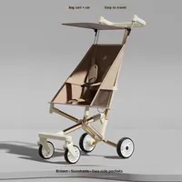 Poussette parapluie légère à vente chaude avec pliage compact, facile à transporter, poussette de voyage avec pliage facile à une main pour les enfants de 1 à 3 ans
