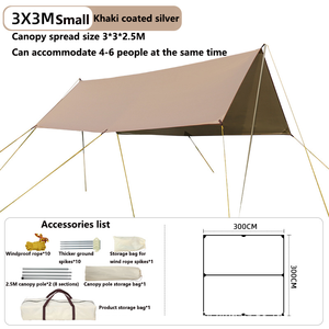 Carpa para exteriores, toldo para pícnic, protector solar, toldo para playa a prueba de lluvia, equipo de acampada, suministros de sombra, equipo de viaje - Product Image 4