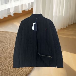 Maglione Casual Autunno/Inverno in Misto Lana e <span class=keywords><strong>Cashmere</strong></span> Ricamato Stile Coreano Antipiega con Chiusura a Cerniera e Colletto a Risvolto Frontale - Product Image 5