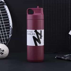 Bouteille d'eau isotherme à double paroi en acier inoxydable de qualité supérieure, anti-fuite, grande capacité, avec paille, portable, idéale pour les voyages et comme cadeau d'affaires - Product Image 3