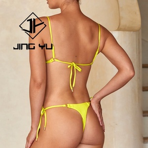 Bikini Manufacturer Hawaii Solid Color Swimwear <b>Hardware</b> Accessories Custom Recycled Nylon <b>Bathing</b> Suits - Product Image 3