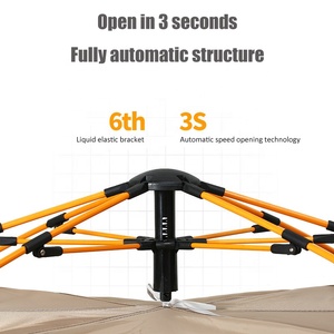 Carpa Domo Familiar para 2, 3 o 4 Personas, Fácil de Instalar, Ultraligera, con Toldo Superior Impermeable - Product Image 5