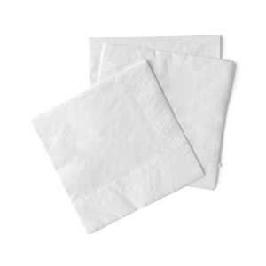 Serviettes Uni blanc 33x33 cm 1/4 fois en tissu 100 pièces - Product Image 2