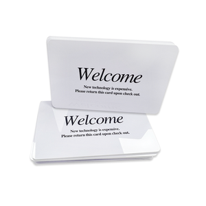 Carte-clé d'hôtel en plastique PVC RFID D50 Puce Fudan08 Carte intelligente RFID de bienvenue - Product Image 1