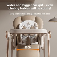 Chaise haute pour bébé, pliable en un clic, multifonction, pousser/basculer, sécurité, plastique, 0-6 ans