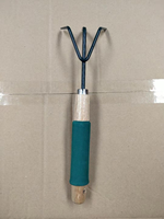 Kit d'outils de jardinage manuels pour la maison, avec manches en bois et mousse, comprenant une truelle, une pelle, une fourche et un râteau, pour l'entretien des bonsaïs, des pots de fleurs et des plantes.